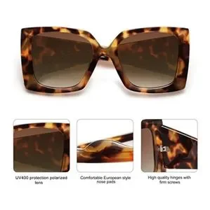 Accessories | Tortoise Brown Square Polarized Womens  display picture 3